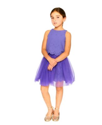  Girls' Sleeveless Top and Elastic Waist Skirt Set - Little Kid