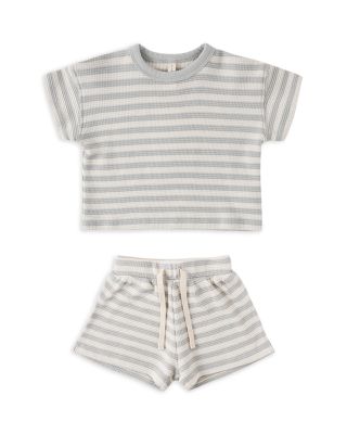 Boys' Striped Waffle Tee & Shorts Set - Baby
