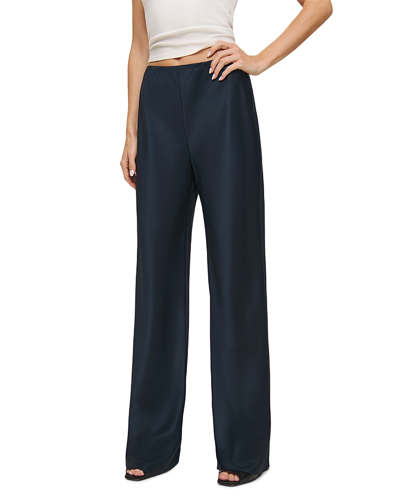 Reformation Gale Satin Mid Rise Bias Pants