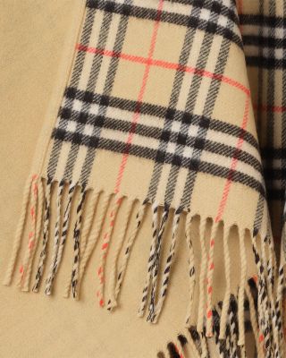 Reversible Check Wool Cape 