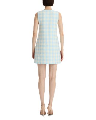 Gingham Jacquard Shift Dress