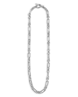 Sterling Silver Signature Caviar Petite Link Necklace, 18"