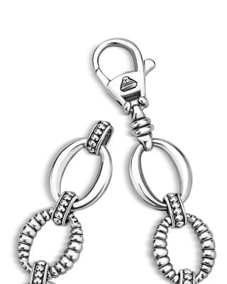 Sterling Silver Signature Caviar Oval Fluted Link Bracelet