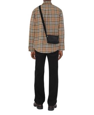  Embossed Check Crossbody Bag