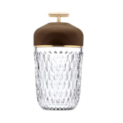 Folia Dark Wood Gold Finish Portable Lamp