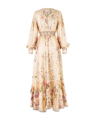 Silk Button Front Dress