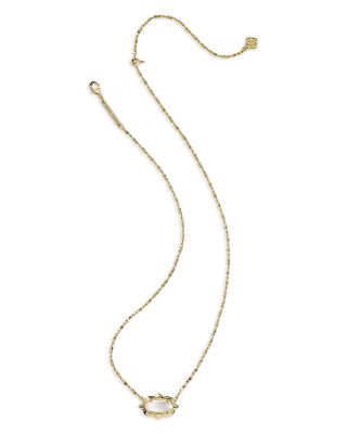 Elisa Scallop Frame Short Pendant Necklace, 16"