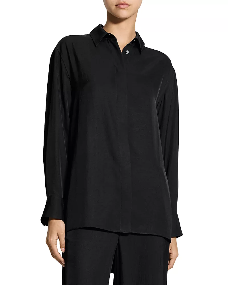 Theory High Low Flounce Shirt
