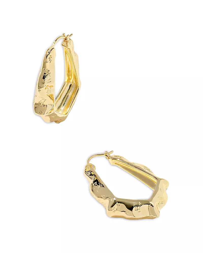 Kendra Scott Adriana Scallop Frame Hoop Earrings