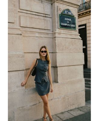 Minka Pinstriped Skirt