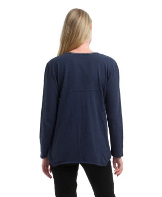 Metallic Thread V-Neck Tee