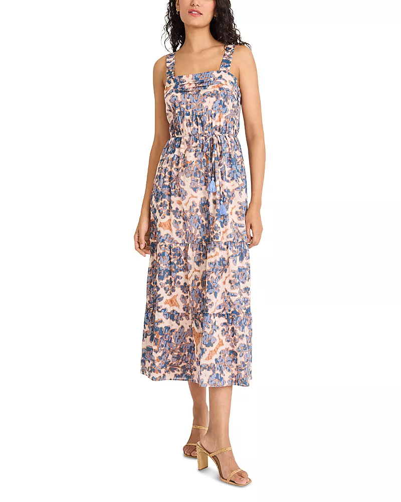 The Good Journey Printed Sleeveless Tank Midi Dress