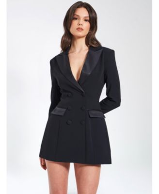  Calista Stretch Crepe Blazer Dress