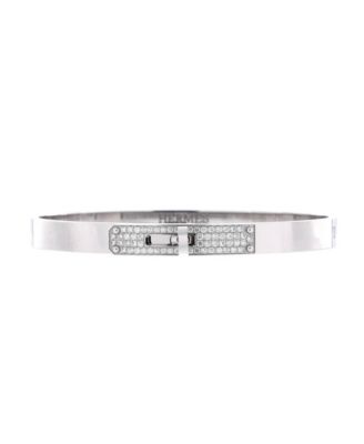 Small Kelly Bracelet 18K White Gold and Pave Diamonds