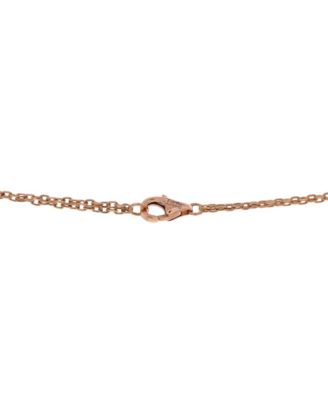  Love 3 Ring Pendant Necklace 18K Rose Gold and Ceramic with Diamonds, 16"
