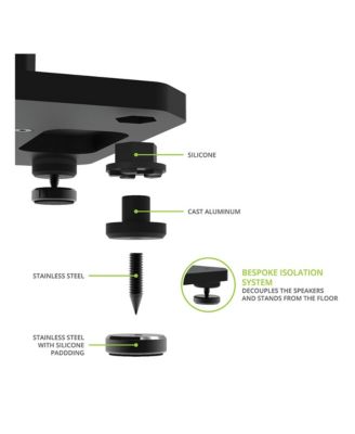  SX26 26" Tall Fillable Speaker Stands with Isolation Feet - Pair