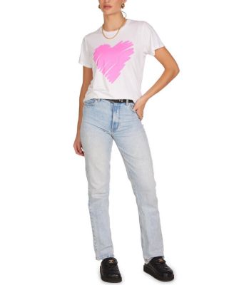 Wolf X Pink Scribble Heart Tee