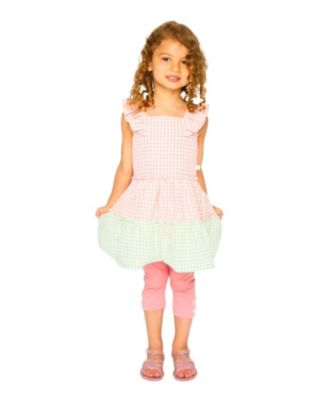 Girls' Tunic and Organic Cotton Gingham Capri Set - Big Kid