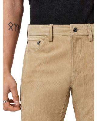 Seth Embossed Suede Slim Fit 5-Pocket Trousers