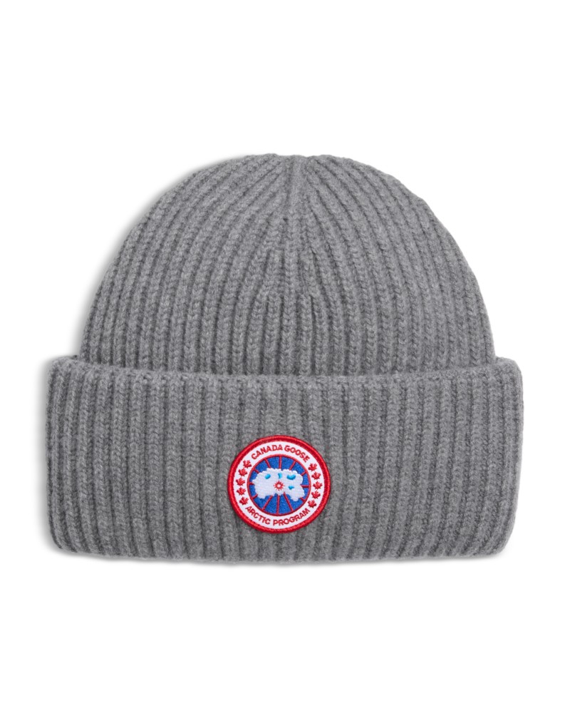 Canada Goose Wool & Cashmere Ribbed Hat in Coastal Gray