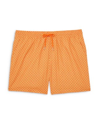 Drawstring Geo Print Swimsuit