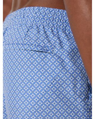 Drawstring Geo Print Swimsuit