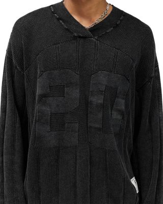 Knitted Varsity Jersey Sweater