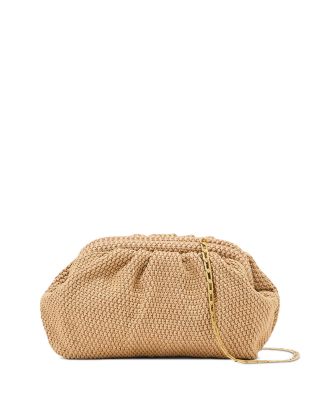 Georgia Woven Ruched Clutch