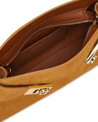 Hug Mini Embossed Suede Crossbody