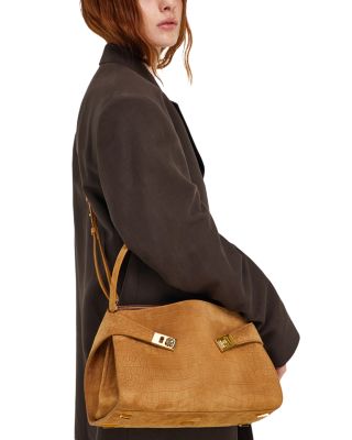 Hug Soft Suede Shoulder Bag