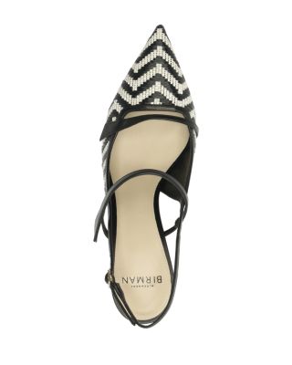 Women's Raffia Slingback Pumps