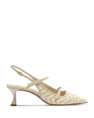 Women's Raffia Slingback Pumps