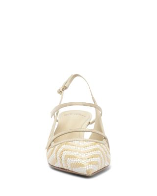 Women's Raffia Slingback Pumps