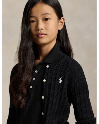 Girls' Cable-Knit Cardigan - Big Kid