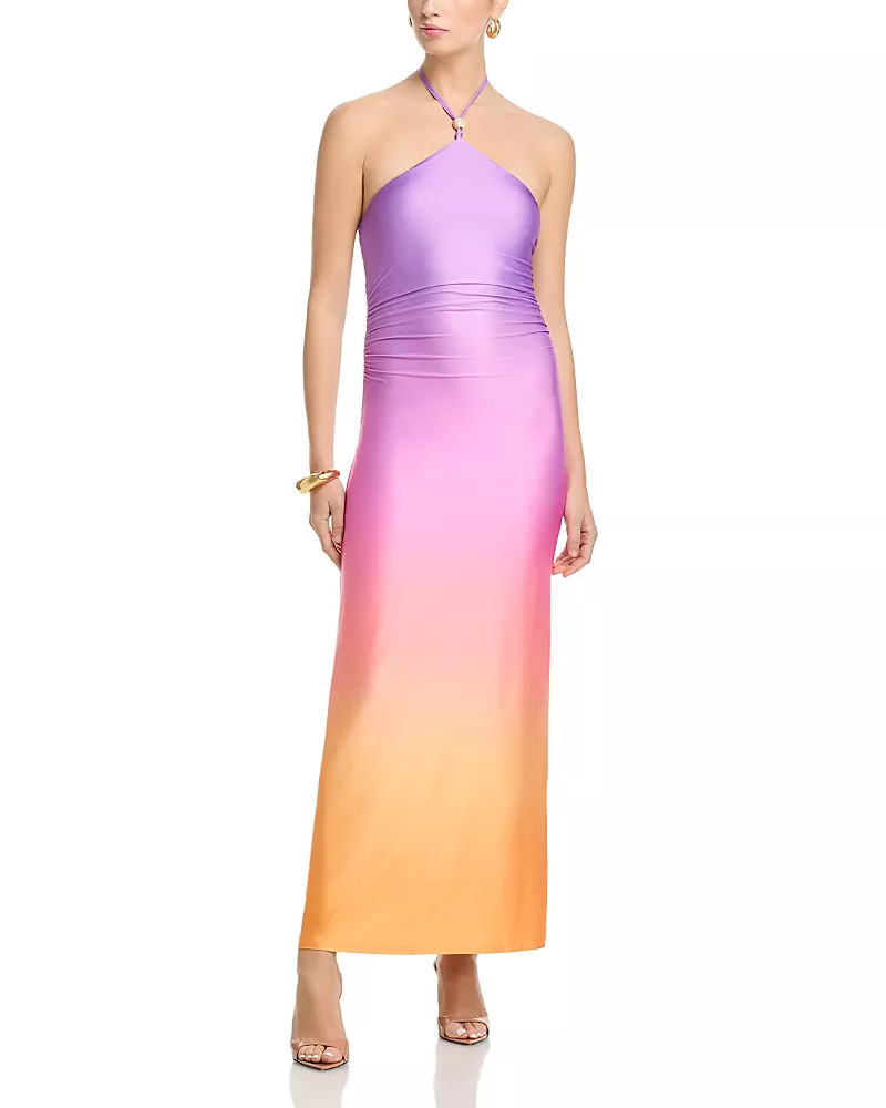 Aqua Halter Neck Dress - Exclusive