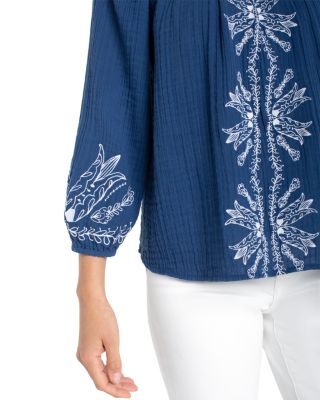 3/4 Sleeve Embroidered Top