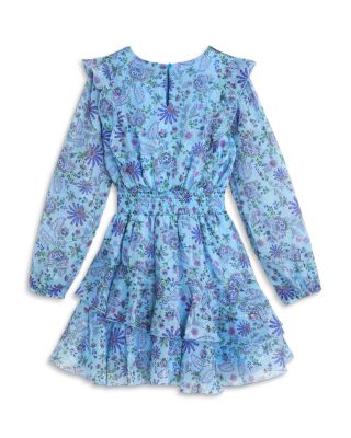 Girls' Long Sleeved Ruffled Mini Dress, Little Kid, Big Kid - Exclusive 