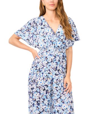 V Neck Surplice Jumpsuit