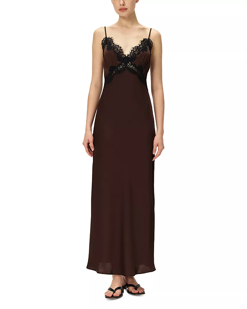 Elodie The Label Evy Satin Slip Dress