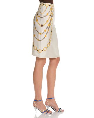 Silk Twill Print The Lover Skirt