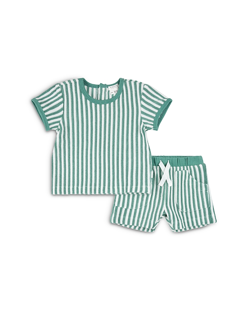 Firsts by petit lem Boys' Striped Short Sleeved Top & Shorts Set - Baby