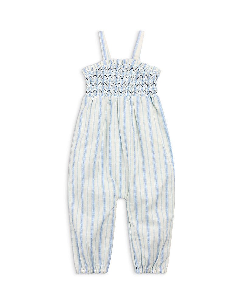Miles The Label Girls' Striped Woven Coverall - Baby