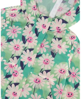 Girls' Packable Smiling Flower Windbreaker - Big Kid