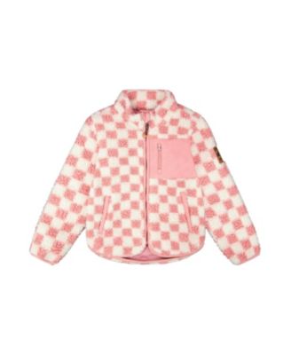 Girls' Long Sleeve Sherpa Jacket Checkerboard - Baby