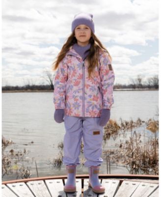 Girls' Two-Piece Mid-Season Flower Outerwear Set - Little Kid