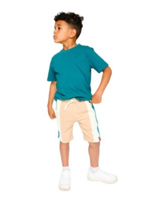 Boys' Sporty French Elastic Waistband Terry Shorts - Little Kid, Big Kid