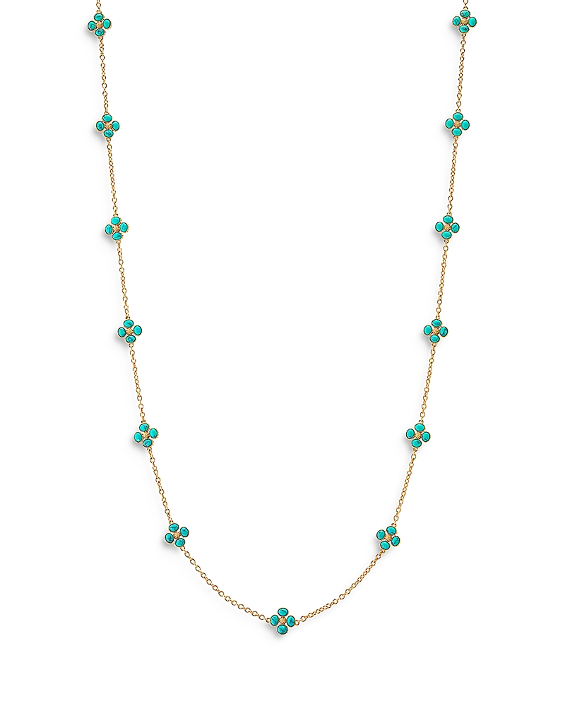 Capucine De Wulf Berry Clover Mother of Pearl Double Sided Long Necklace, 34