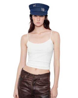 Monogram Embellished Navy Blue Baker Boy Cap