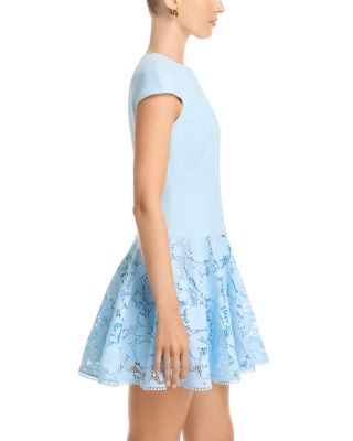 Crepe Lace Mini Dress