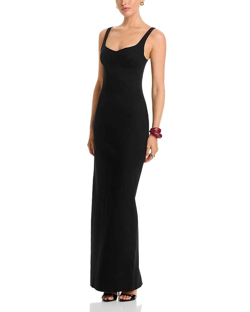 Simkhai Cabot Sculpted Scuba Maxi Dress